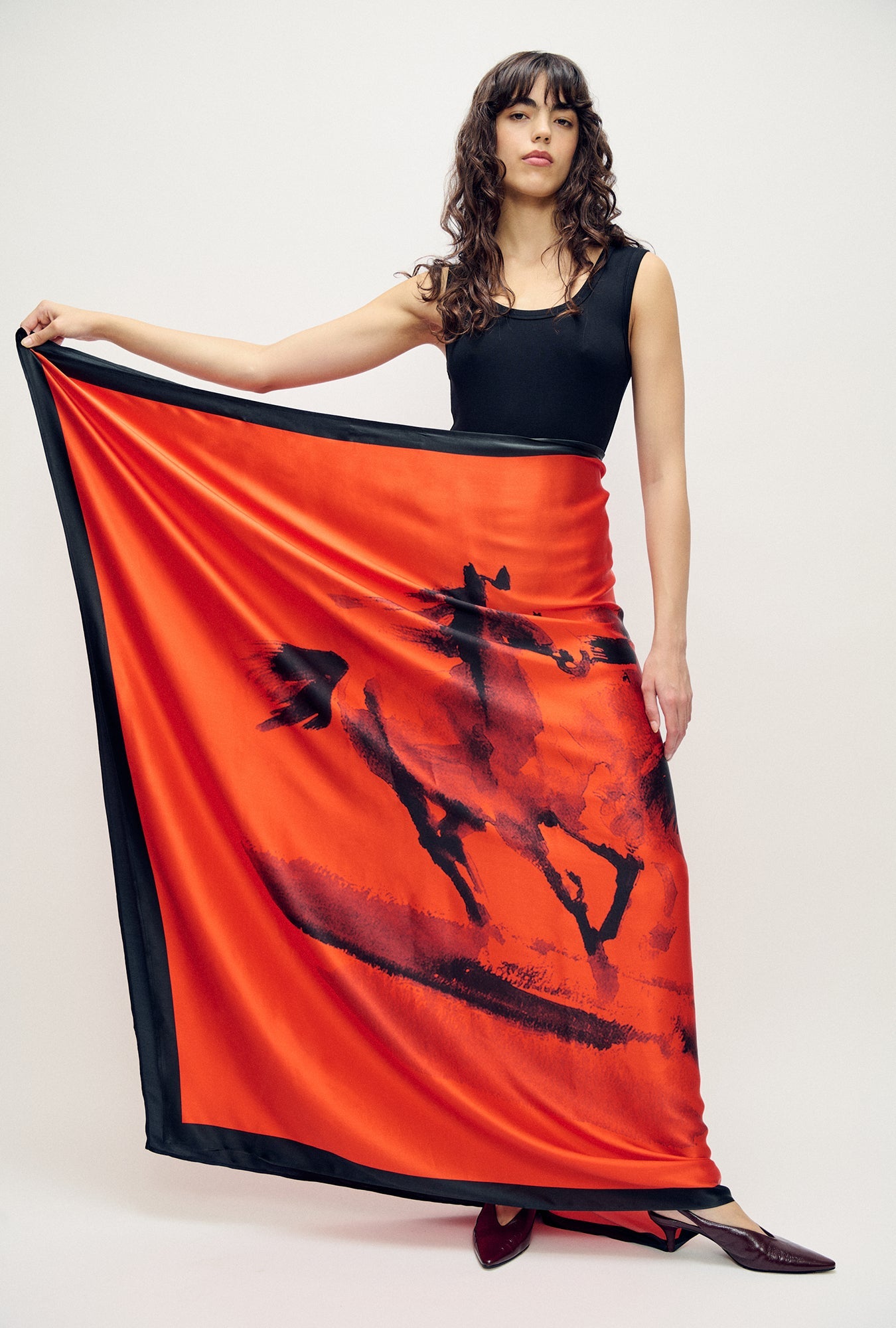 Silk Laundry Pareo (Year Of The Horse)