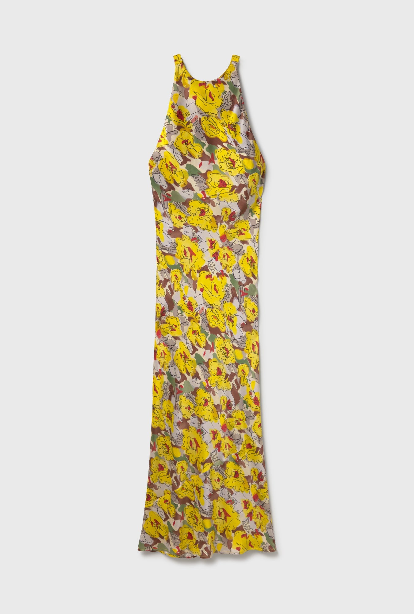 Silk Laundry High Low Dress (Sunflower Floral)