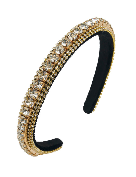 Colette FULL CRYSTAL NARROW HEADBAND (Print)