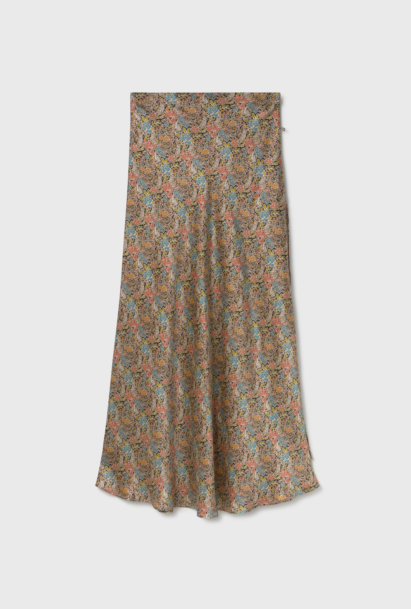 Silk Laundry Long Bias Cut Skirt (Sugar Floral)