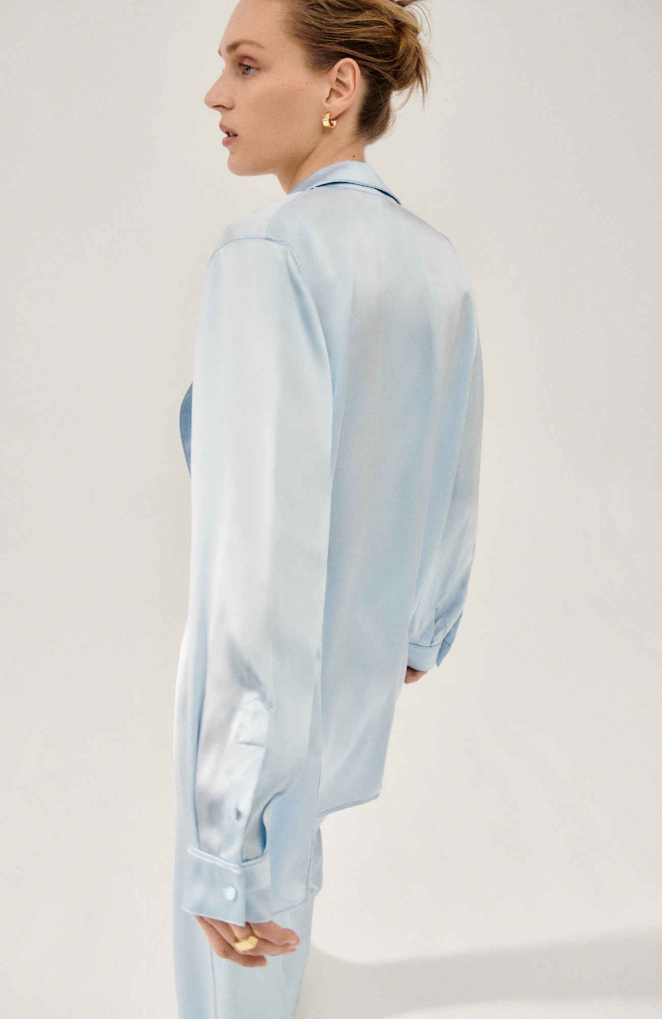 Silk Laundry Relaxed Blazer (Sky)