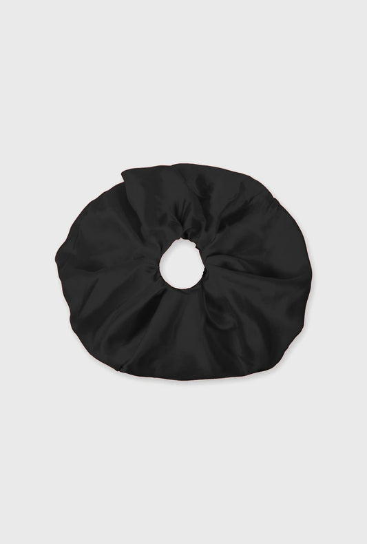 Image of Hair Accessories. Product name - Secret Scrunchie Black in Black colour by brand - Silk Laundry