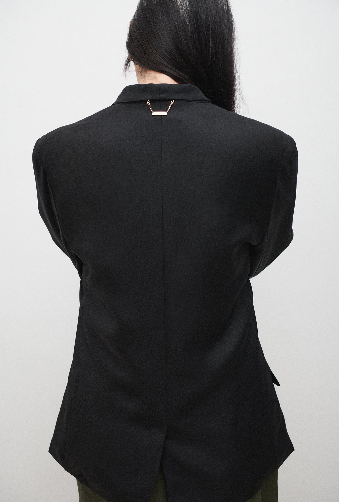 Silk Laundry Twill Miami Blazer (Black)