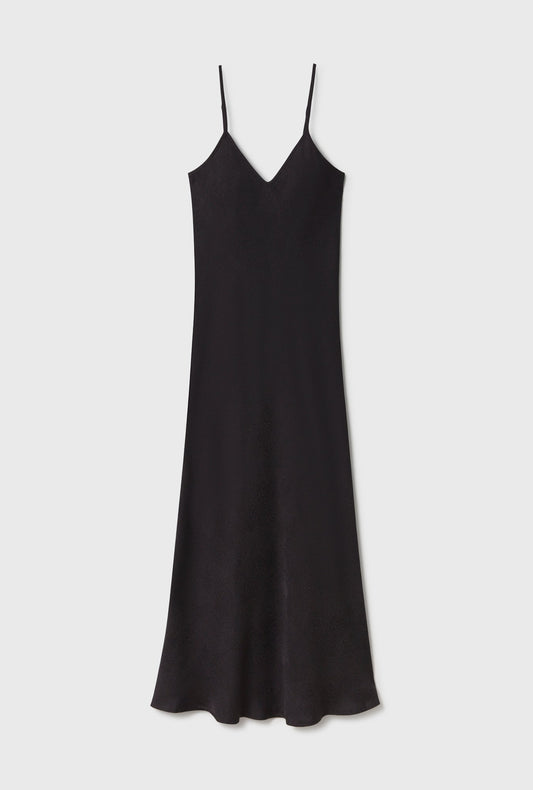 Silk Laundry 90s Slip Dress (Black)