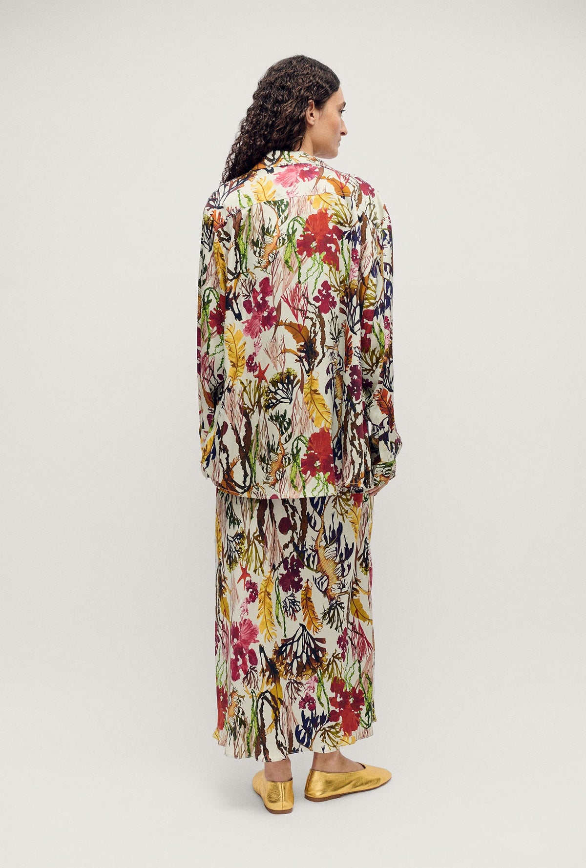 Silk Laundry Boyfriend Shirt (Planktonic)