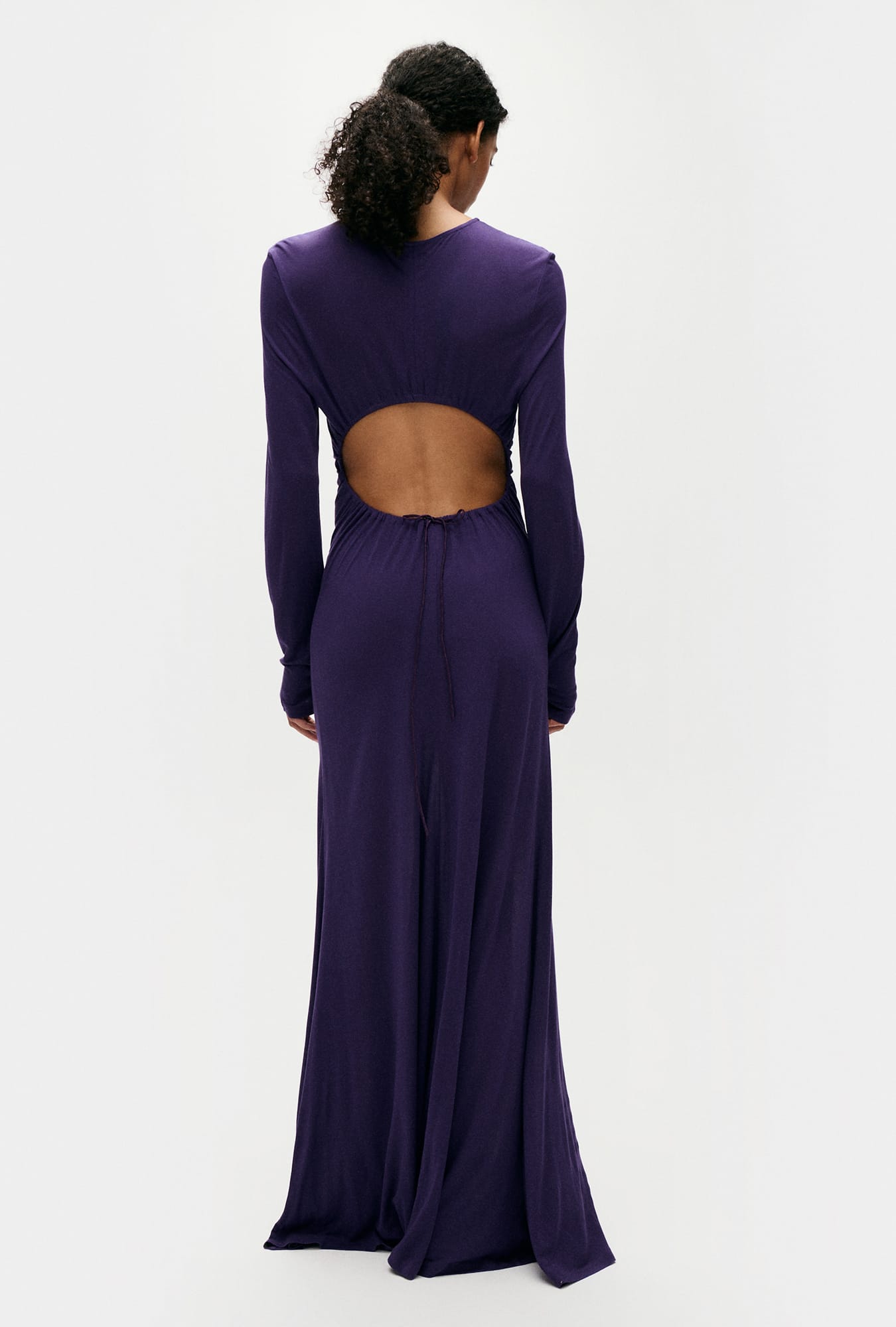Silk Laundry Jersey Modal Cutaway Dress (Nightshade)