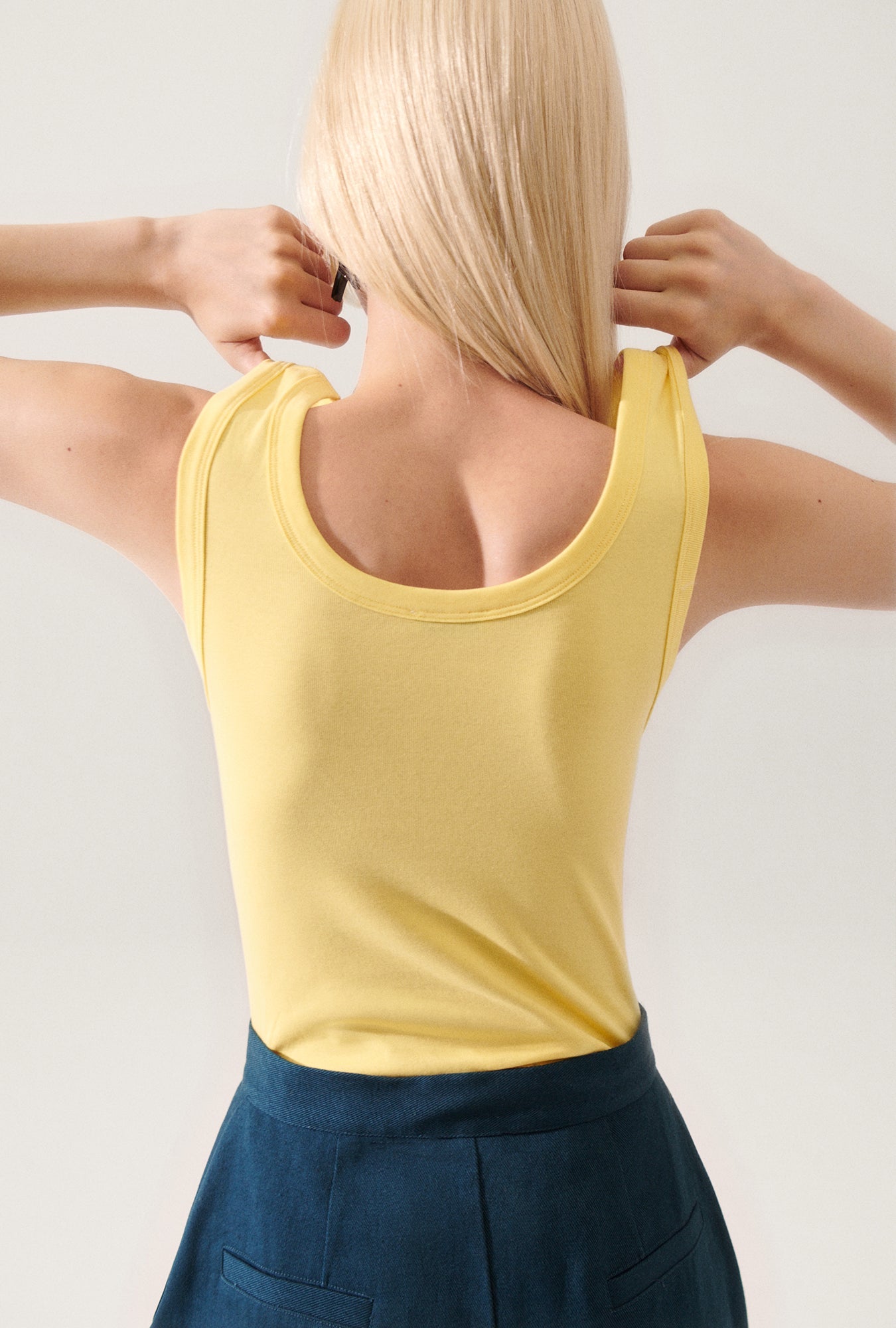 Silk Laundry Bodysuit Tank (Titanate)