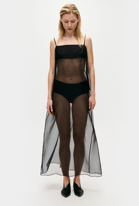 Image of Dresses. Productname: Silk Laundry Organza A-Line Dress Black in Black colour by brand - Silk Laundry