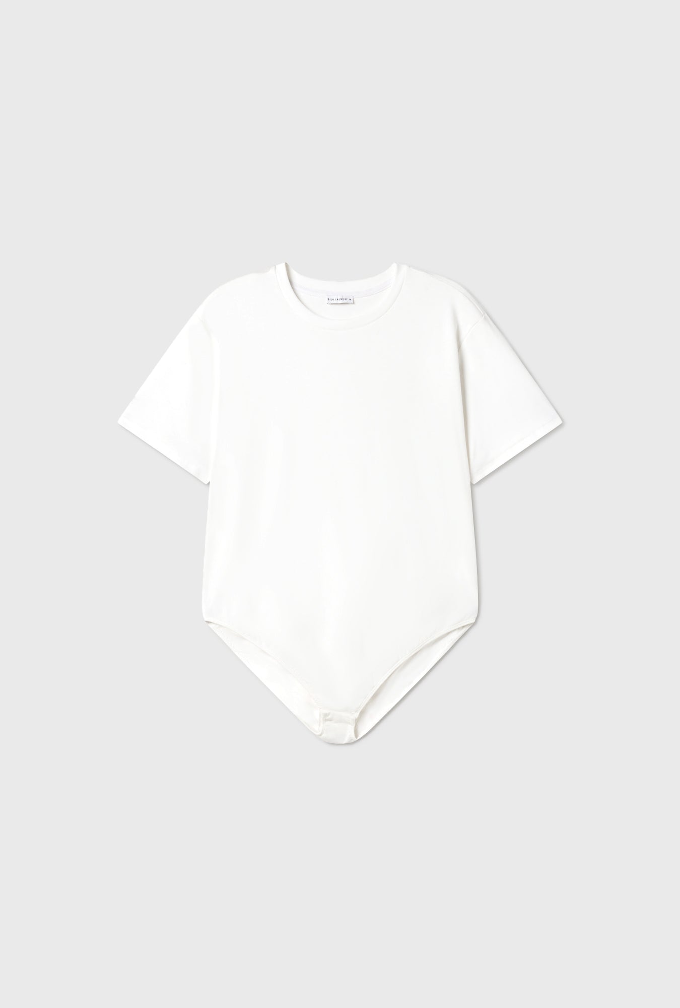 Silk Laundry Bodysuit Tee (White)