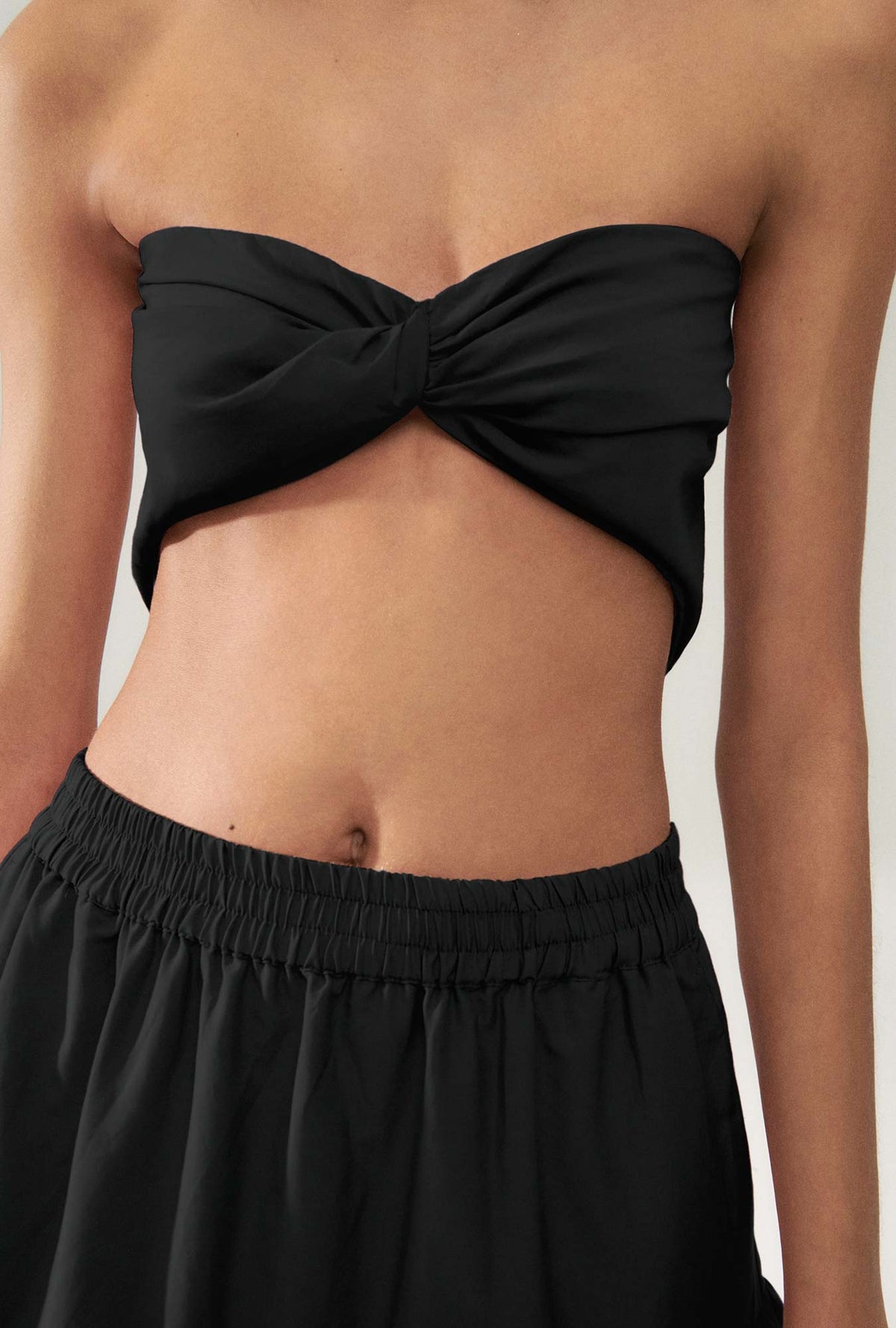 Laundry Cotton Silk Twist Top (Black)