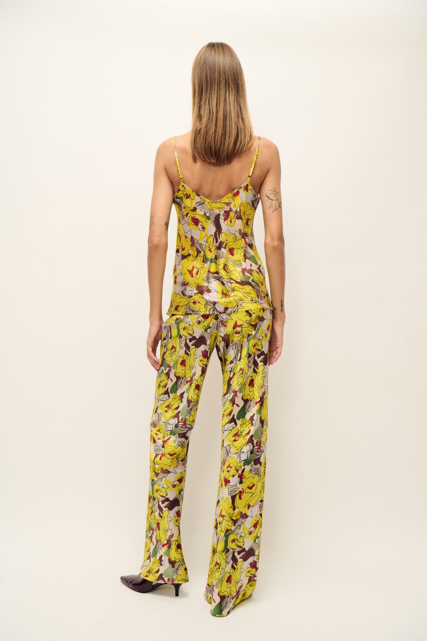 Silk Laundry Bias Cut Cami (Sunflower Floral)