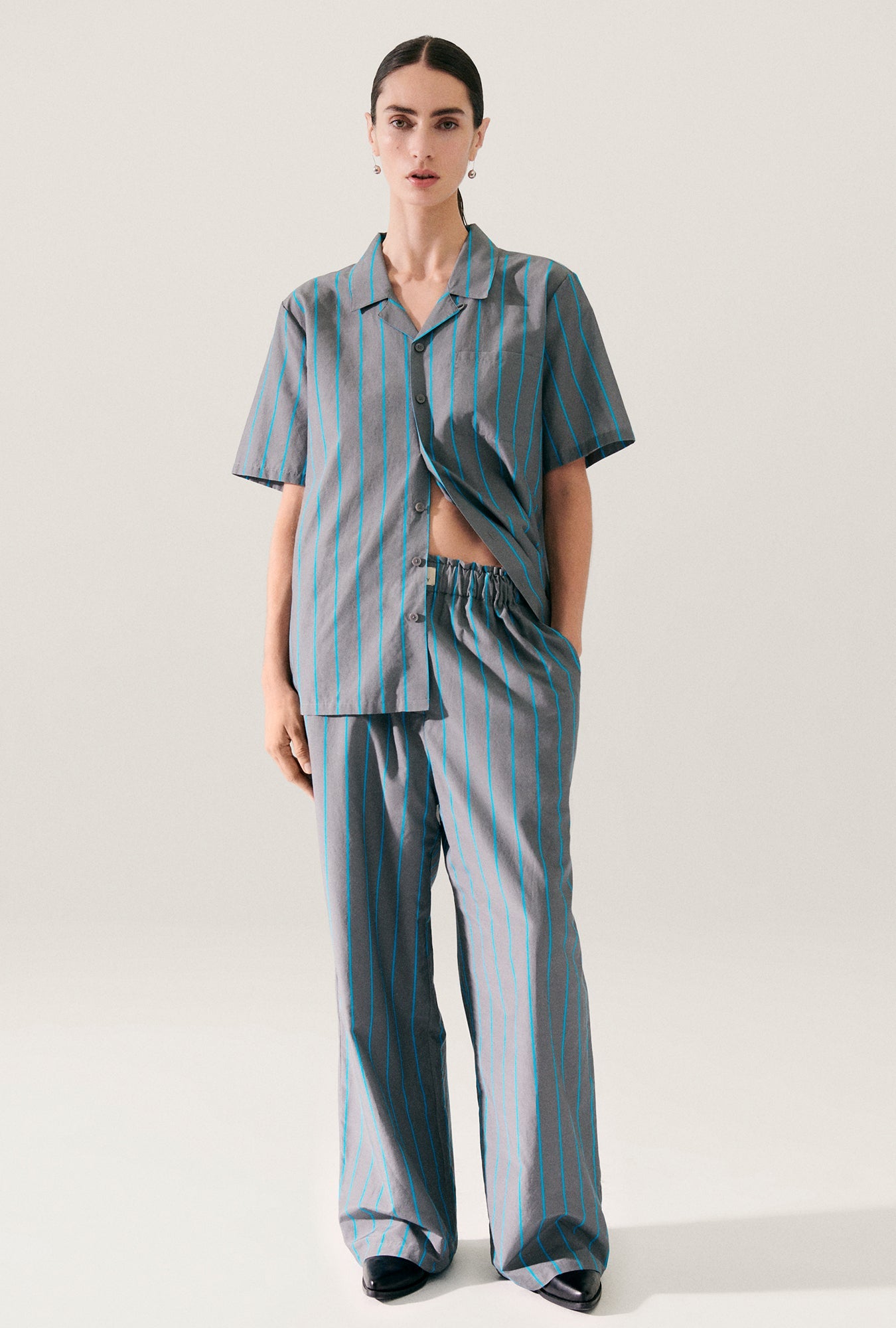 Laundry Cotton Silk Camp Shirt (Oxygen Stripe)