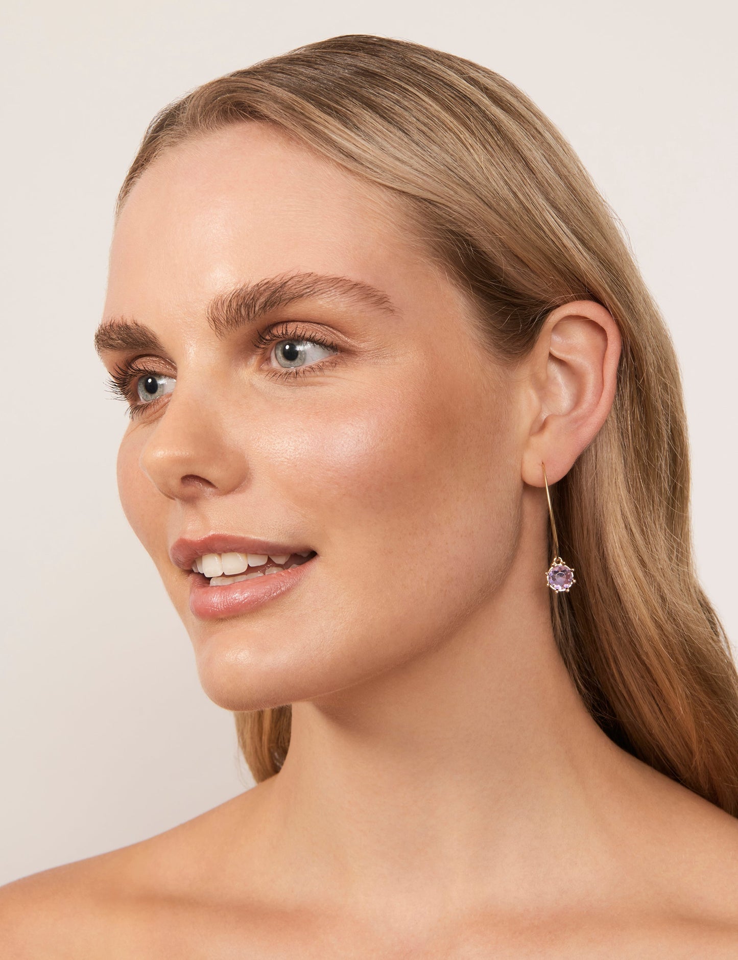 Image of Earrings. Product name - THISTLE FLOWER LONG DROP EARRING in Print colour by brand - GROUP48