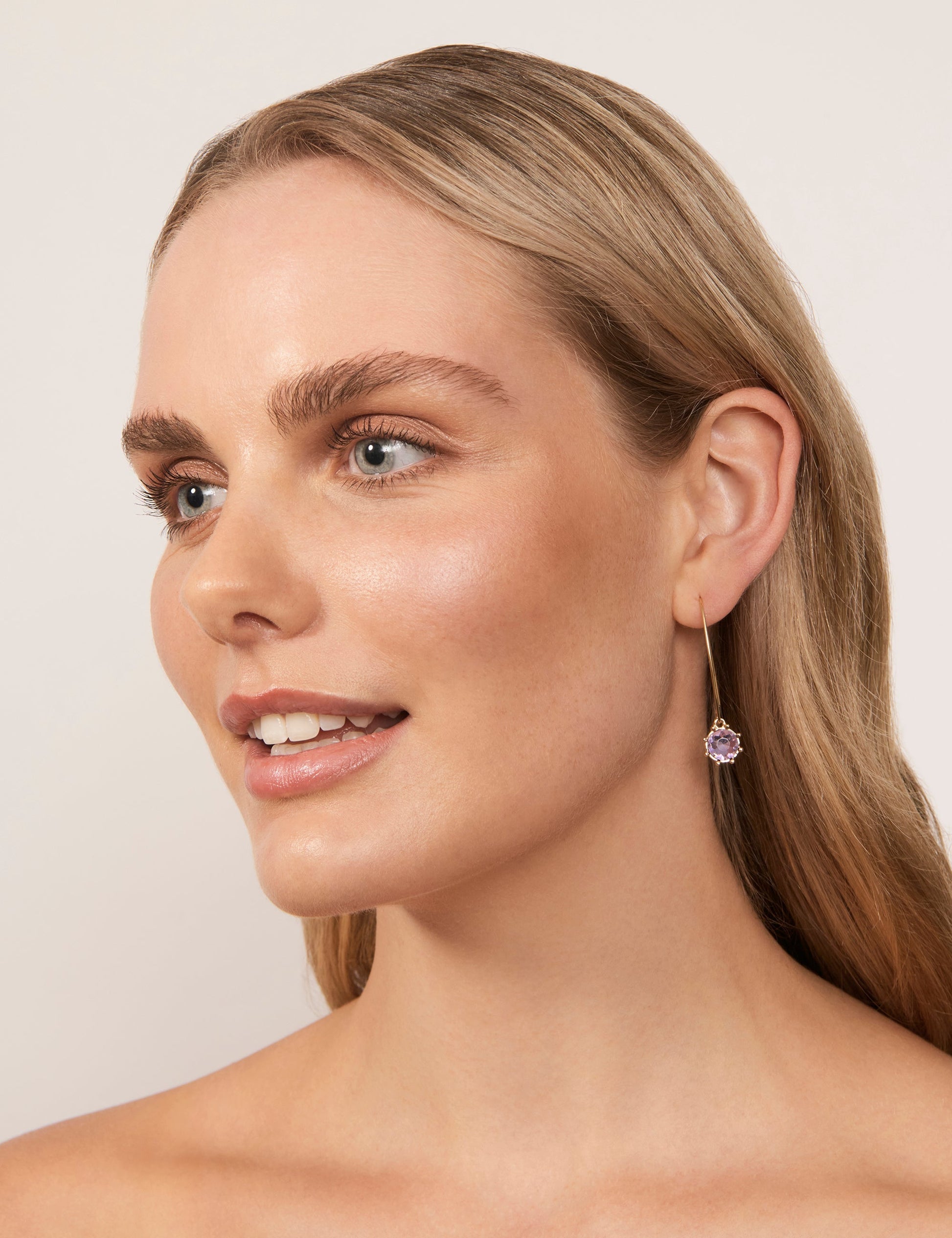 Image of Earrings. Product name - THISTLE FLOWER LONG DROP EARRING in Print colour by brand - GROUP48