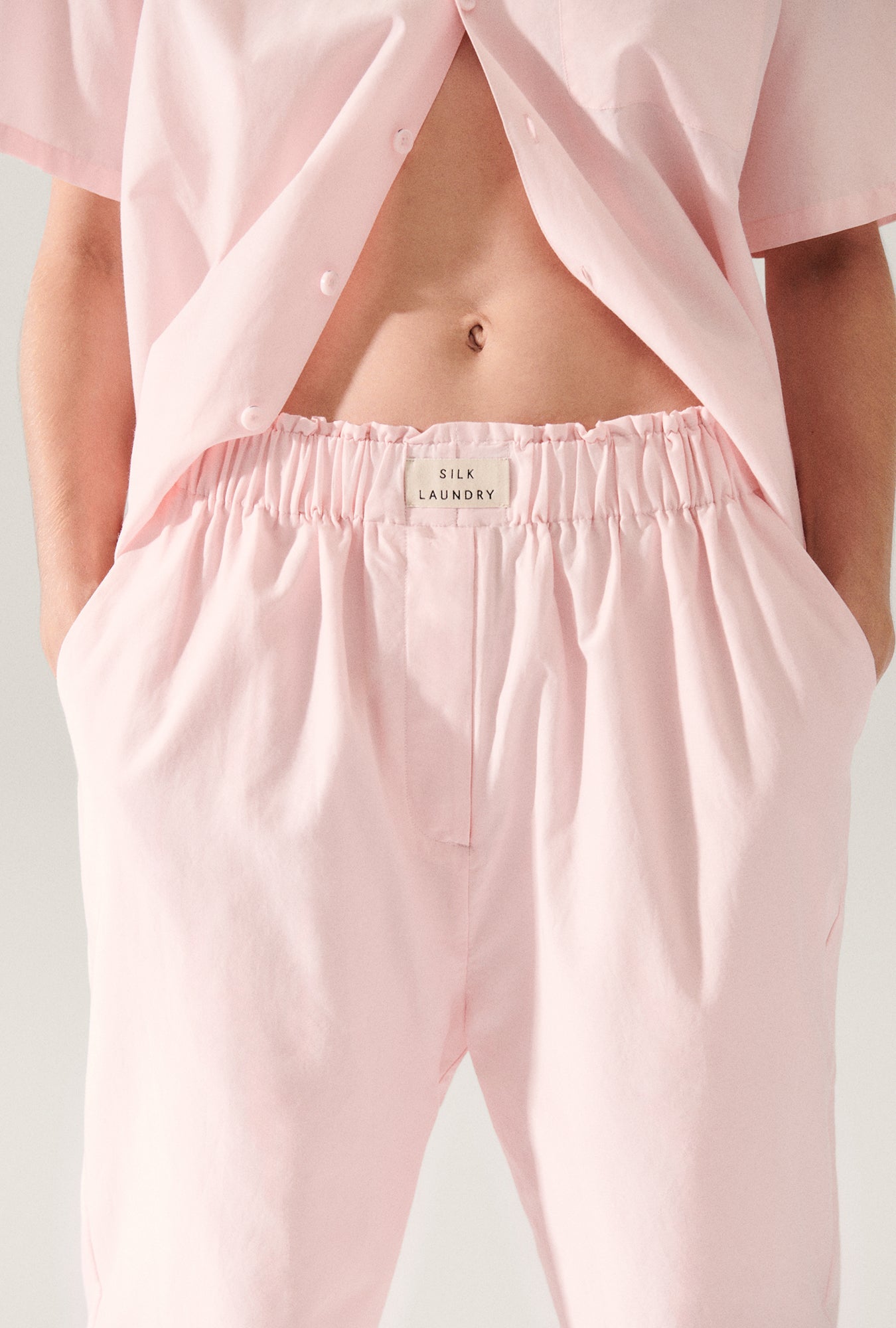 Laundry Cotton Silk Paper Bag Pants (Hydrogen)