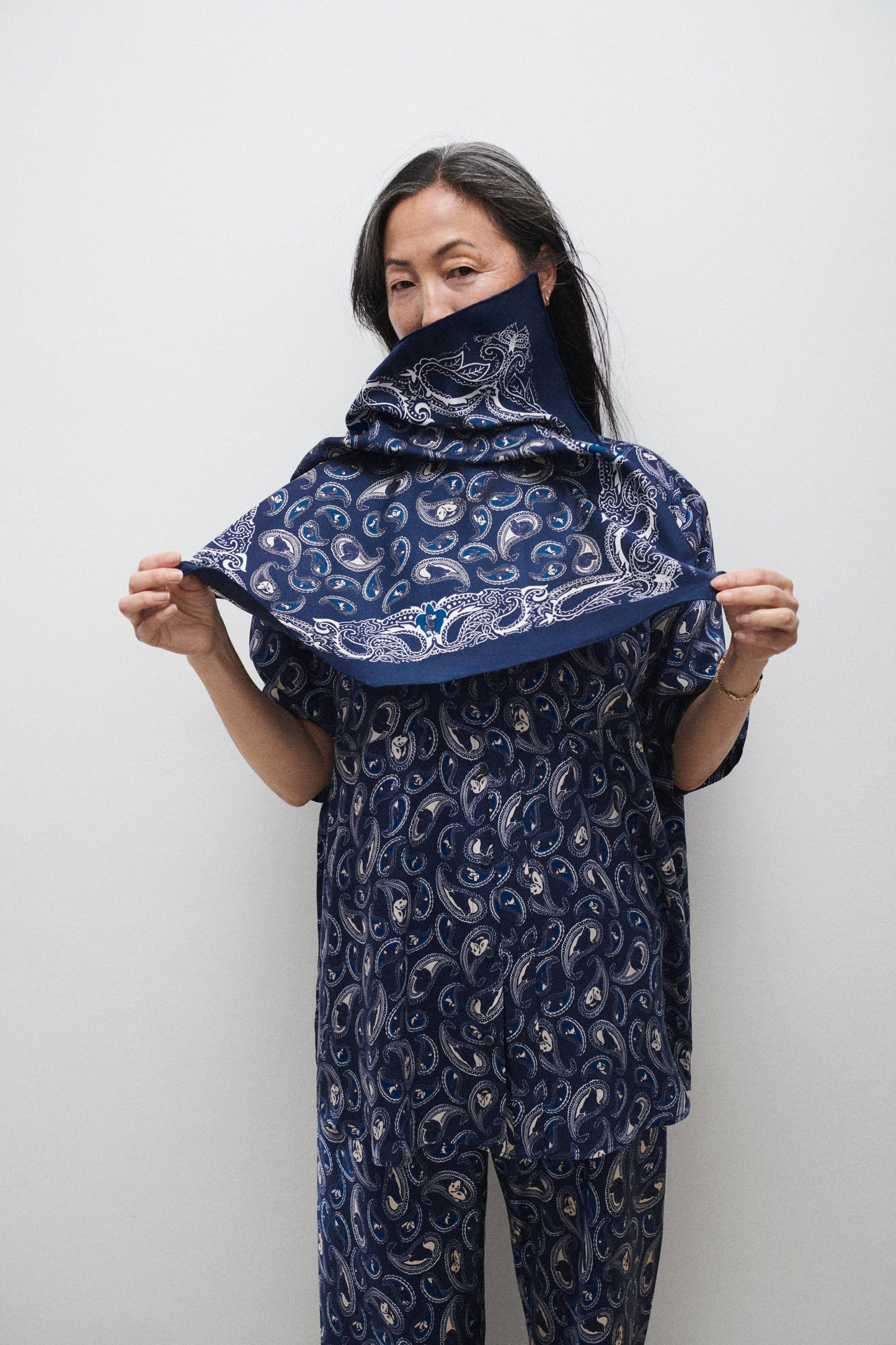Silk Laundry Scarf (Hounds Paisley)