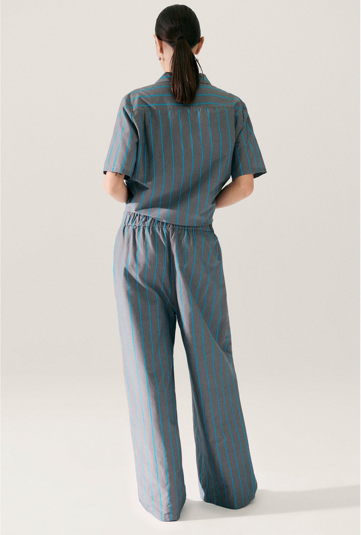Laundry Cotton Silk Paper Bag Pants (Oxygen Stripe)
