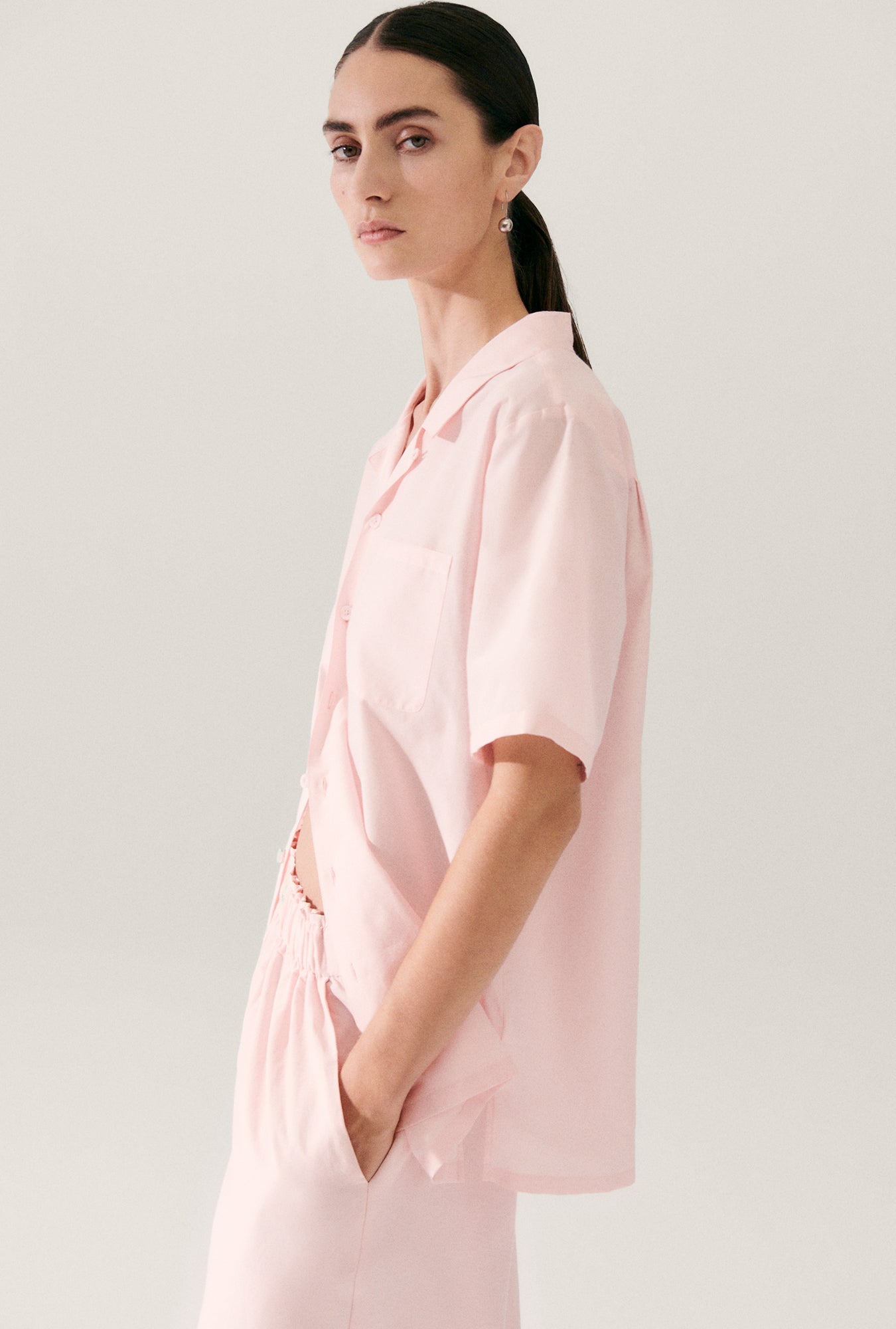 Cotton Silk Camp Shirt (Hydrogen)