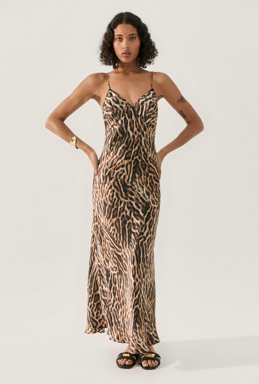 Image of Dresses. Productname: Deco Rouleau Dress Leopard in Leopard colour by brand - Silk Laundry