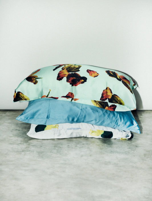 Image of Decor. Productname: Pillowcase Tulipa Dew in Dew colour by brand - Silk Laundry