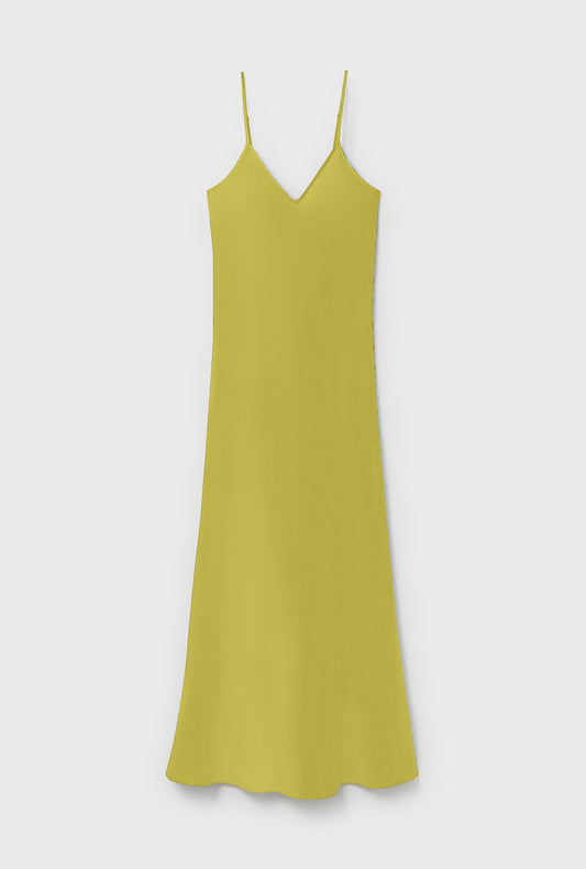 Silk Laundry 90s Slip Dress (Limelight)