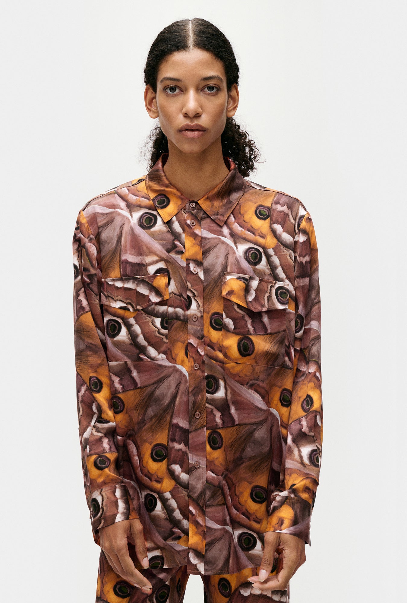 Silk Laundry Boyfriend Shirt (Wingspan)