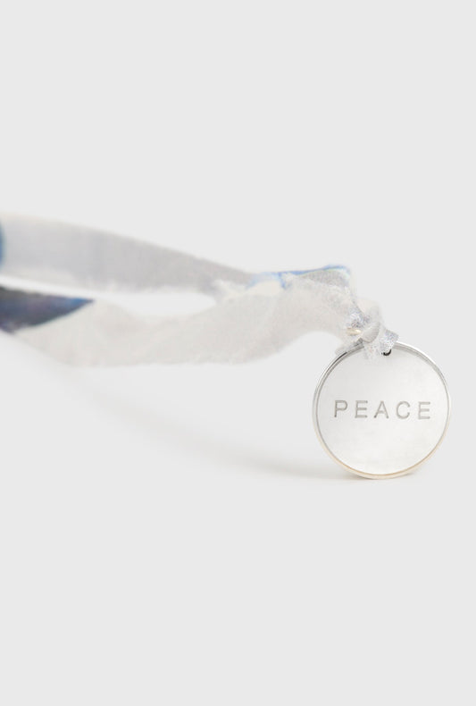 Image of Necklaces. Productname: Peace Charm Necklace Silver in Silver colour by brand - Silk Laundry