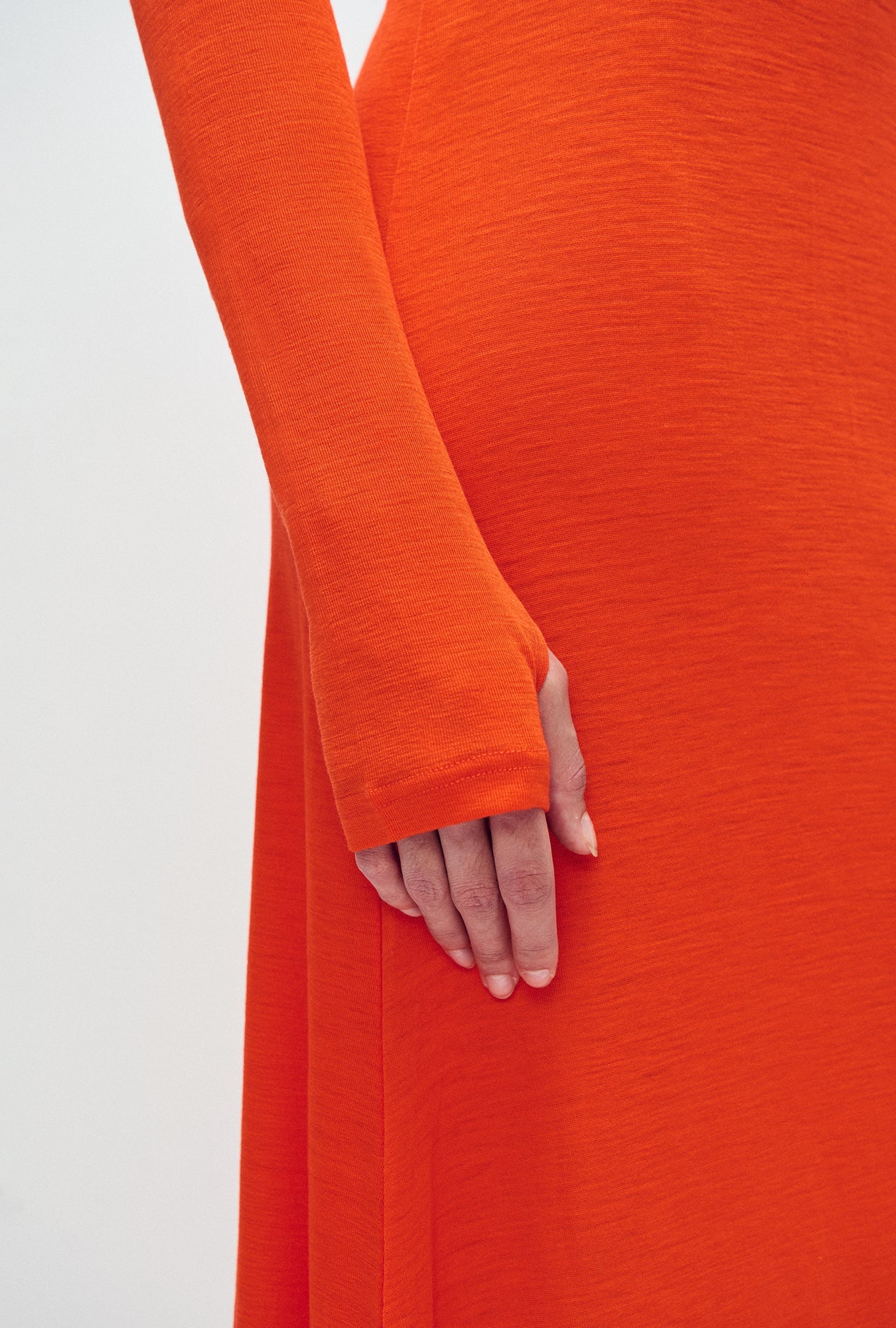 Silk Laundry Merino Full Sleeve Dress (Sunset)