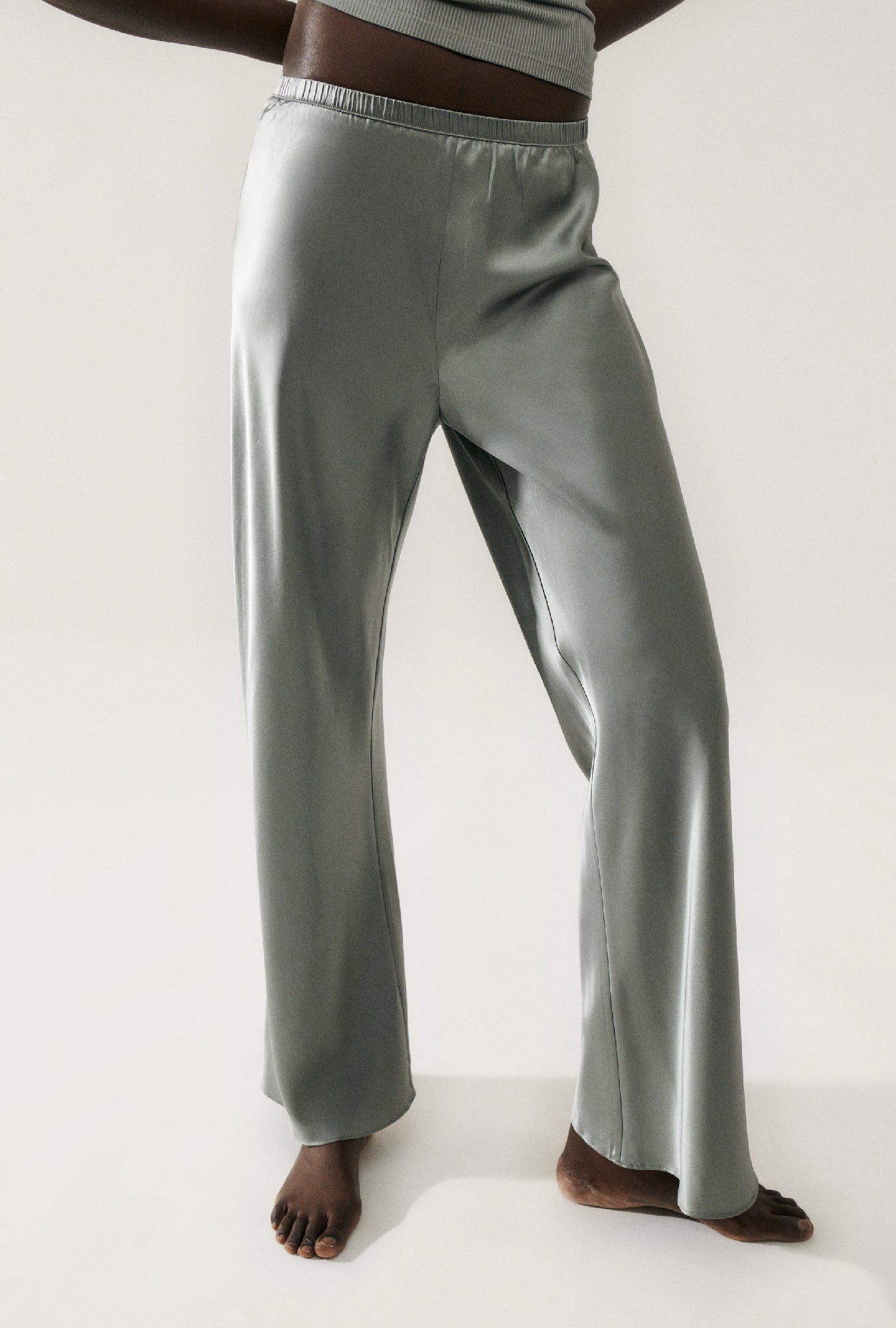 Silk Laundry Bias Cut Pants (Moon)