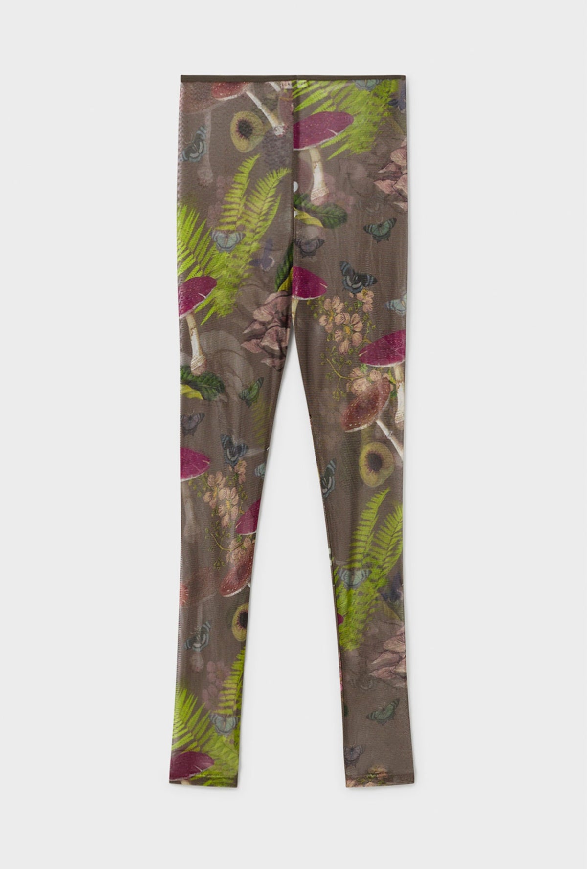 Silk Laundry Mesh Leggings (Magic Mushroom Dark Earth)