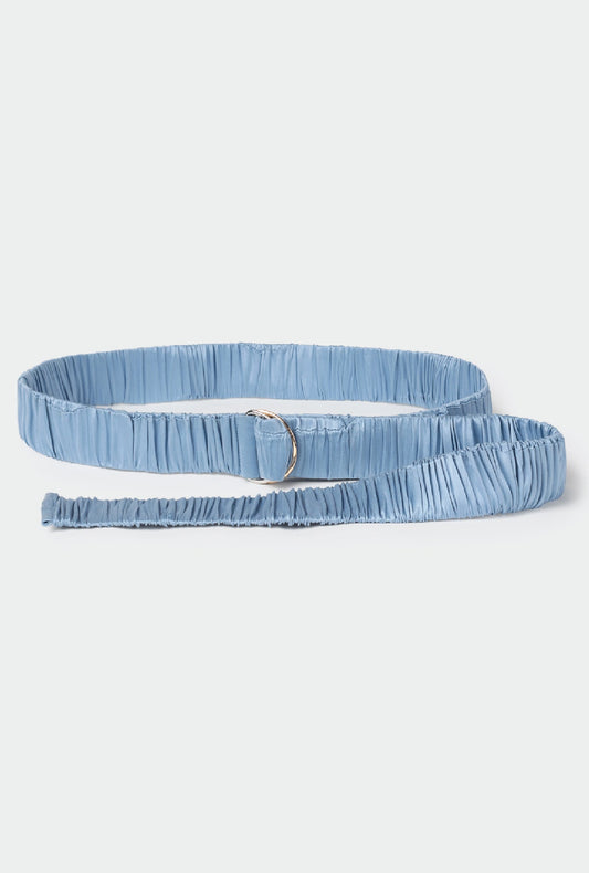 Silk Laundry Wide Long Belt (Sky)