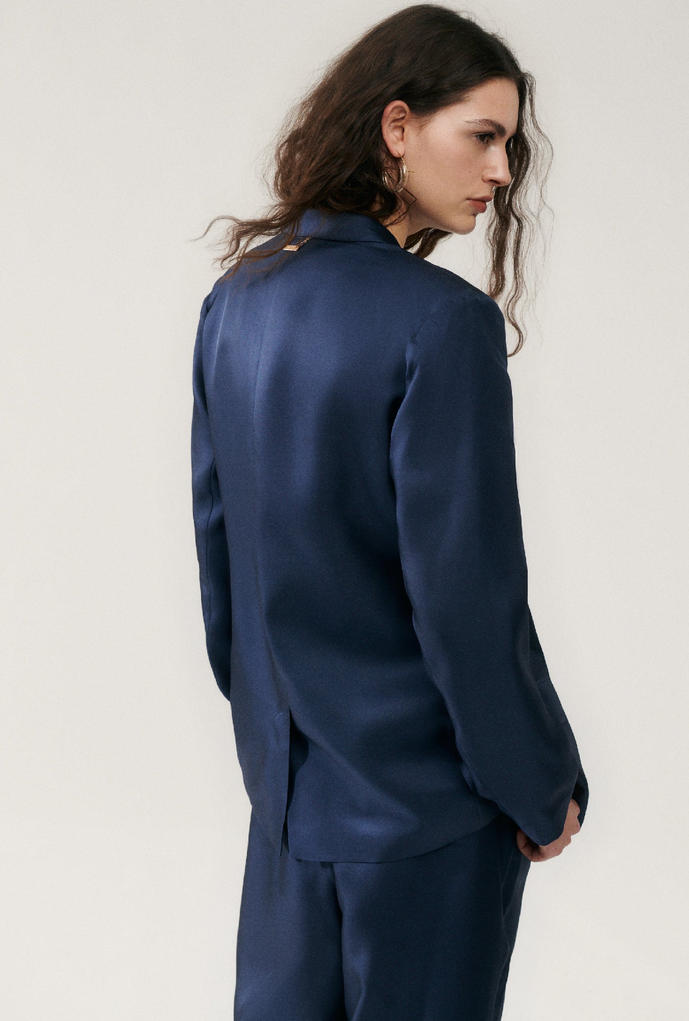 Silk Laundry Twill Miami Blazer (Midnight)