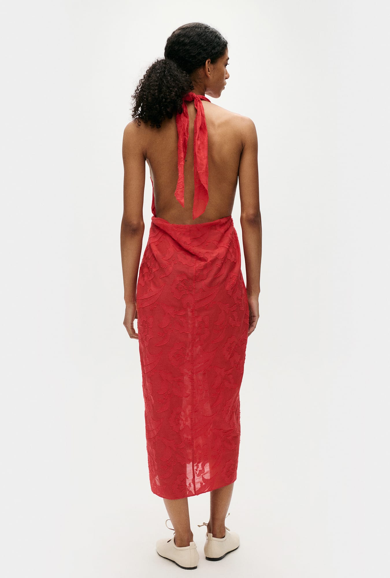 Laundry Clip Silk Wrap Skirt (Geranium)