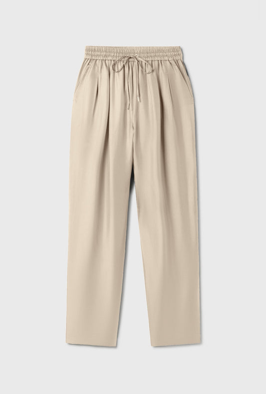 Silk Laundry Twill Slouch Pants (Hazelnut)
