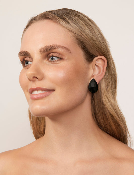 Image of Earrings. Productname: SOLOIST TEARDROP CLIP EARRING in Print colour by brand - Colette