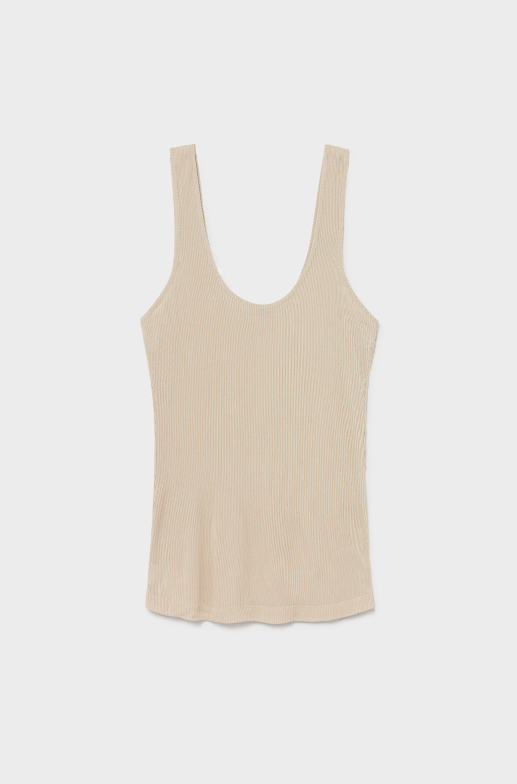 Silk Laundry Ribbed Tank (Hazelnut)