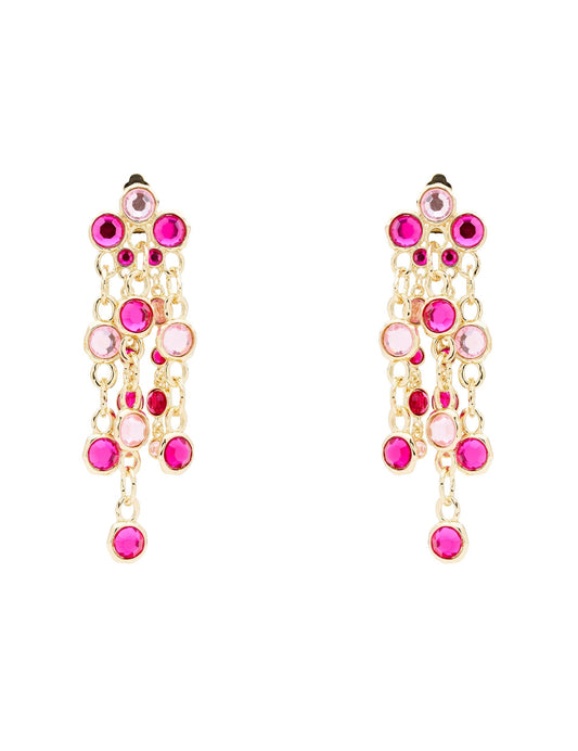 Colette BEJEWELLED DROP EARRINGS (Pink)