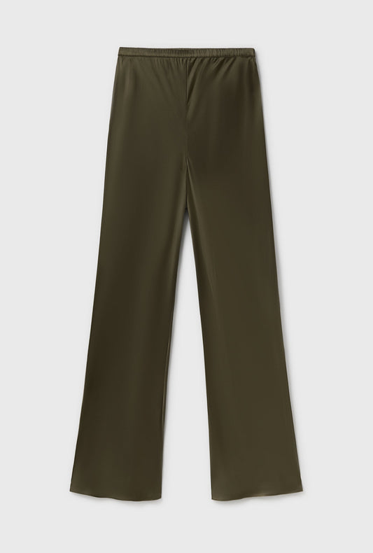 Silk Laundry Bias Cut Pants (Pine)
