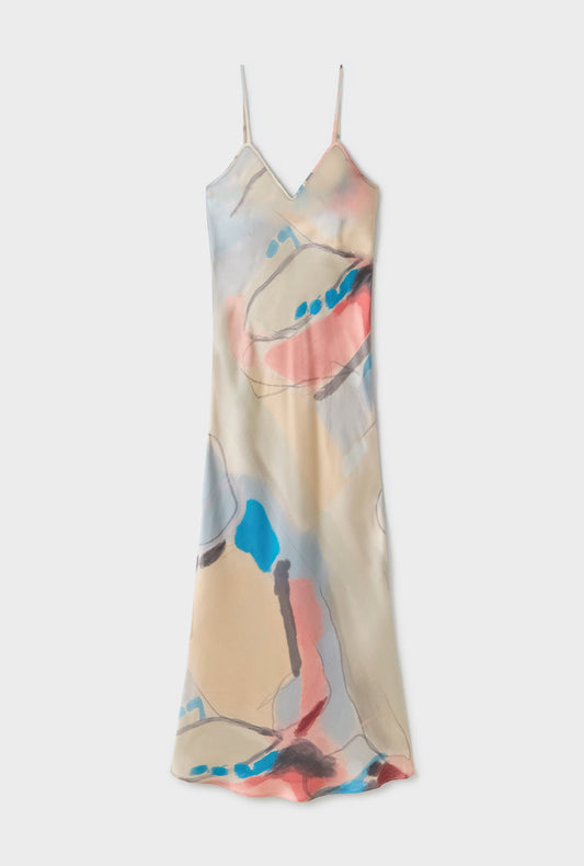Silk Laundry 90S Slip Dress (Expressionist)
