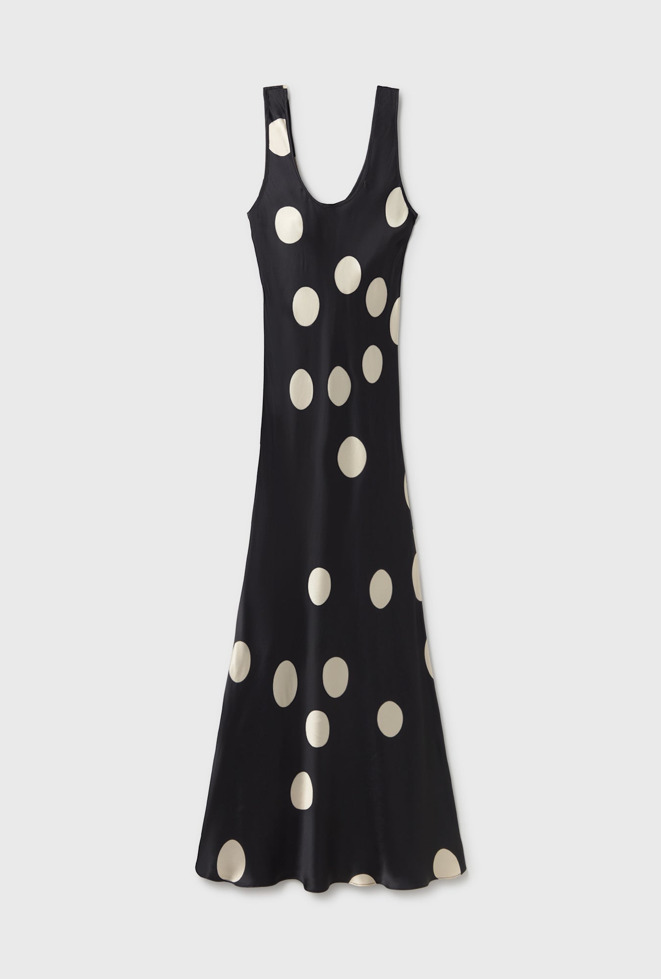 Silk Laundry Scoop Neck Dress (Large Polka Dot)