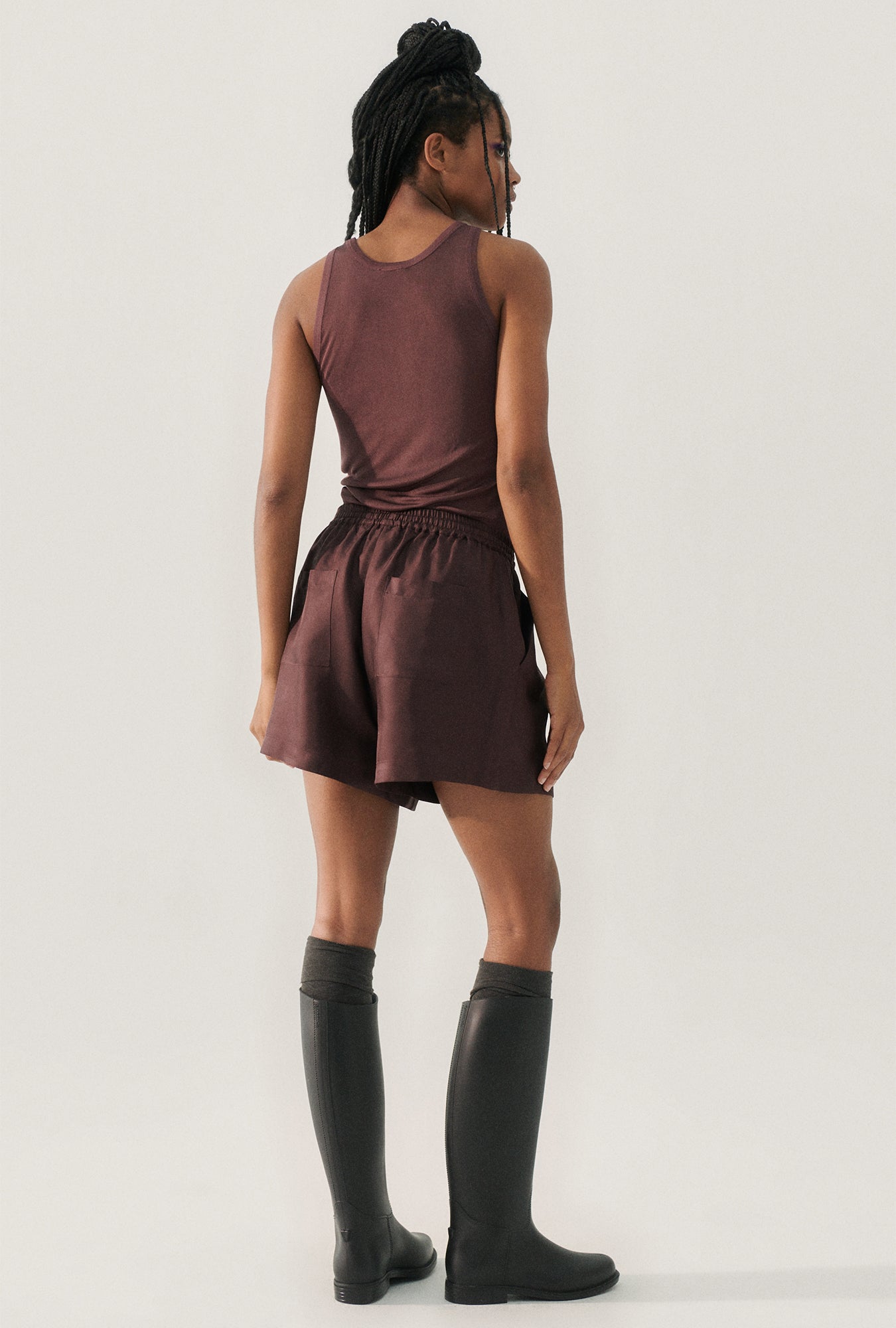 Silk Laundry Jersey Tank (Cacao)