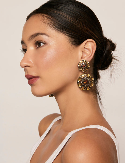 Image of Earrings. Productname: Colette ANTIQUE STATEMENT CLIP EARRING in Print colour by brand - Colette