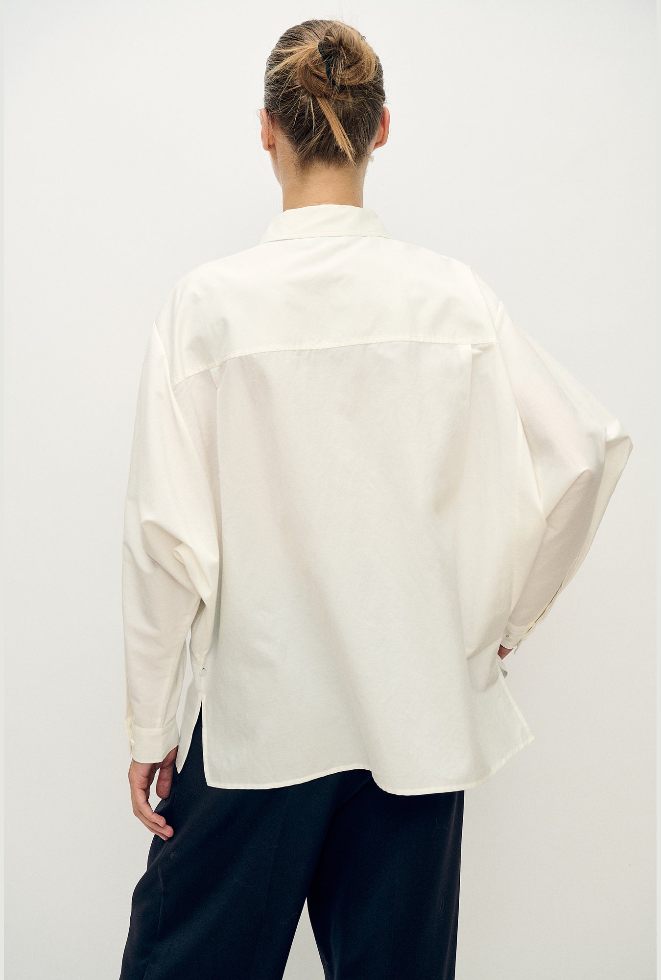 Laundry Cotton Silk Crossover Shirt (White)