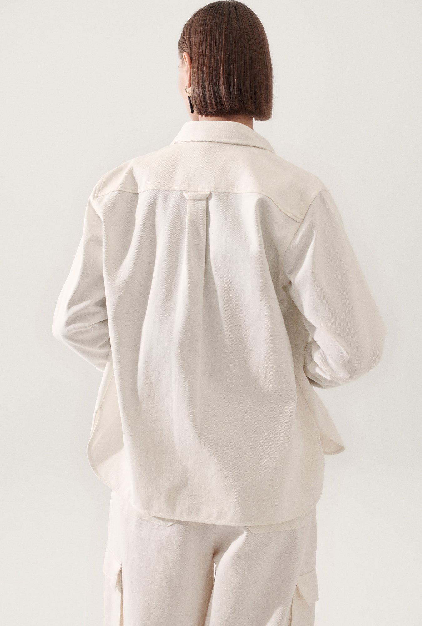 Silk Laundry Canvas Overshirt Milk (Natural)