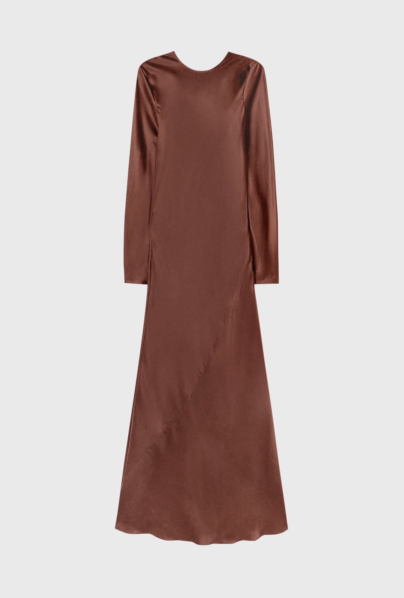 Silk Laundry Full Sleeve Bias Dress (Root)