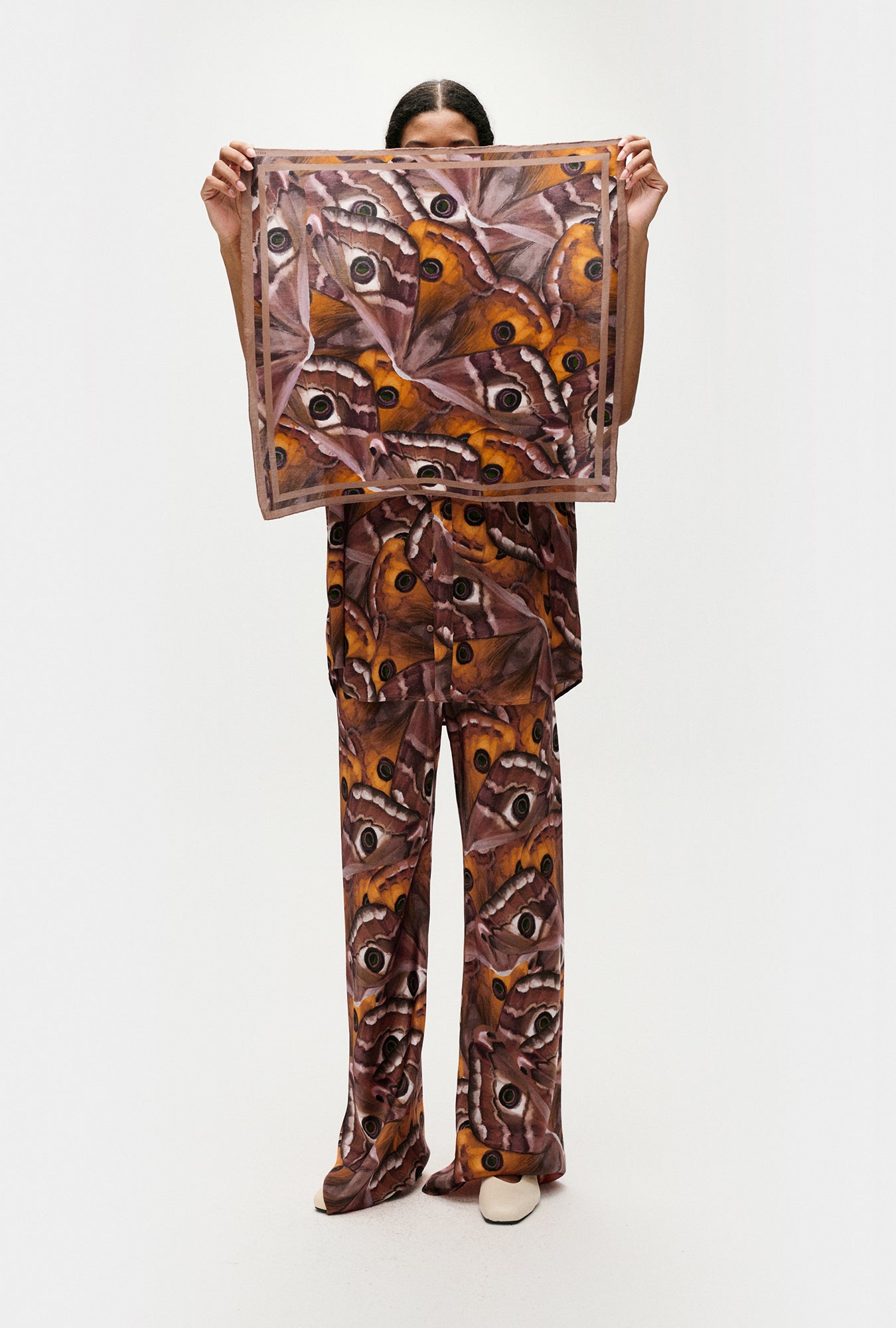 Image of Accessories. Productname: Silk Laundry TWILL SCARF in Wingspan colour by brand - Silk Laundry