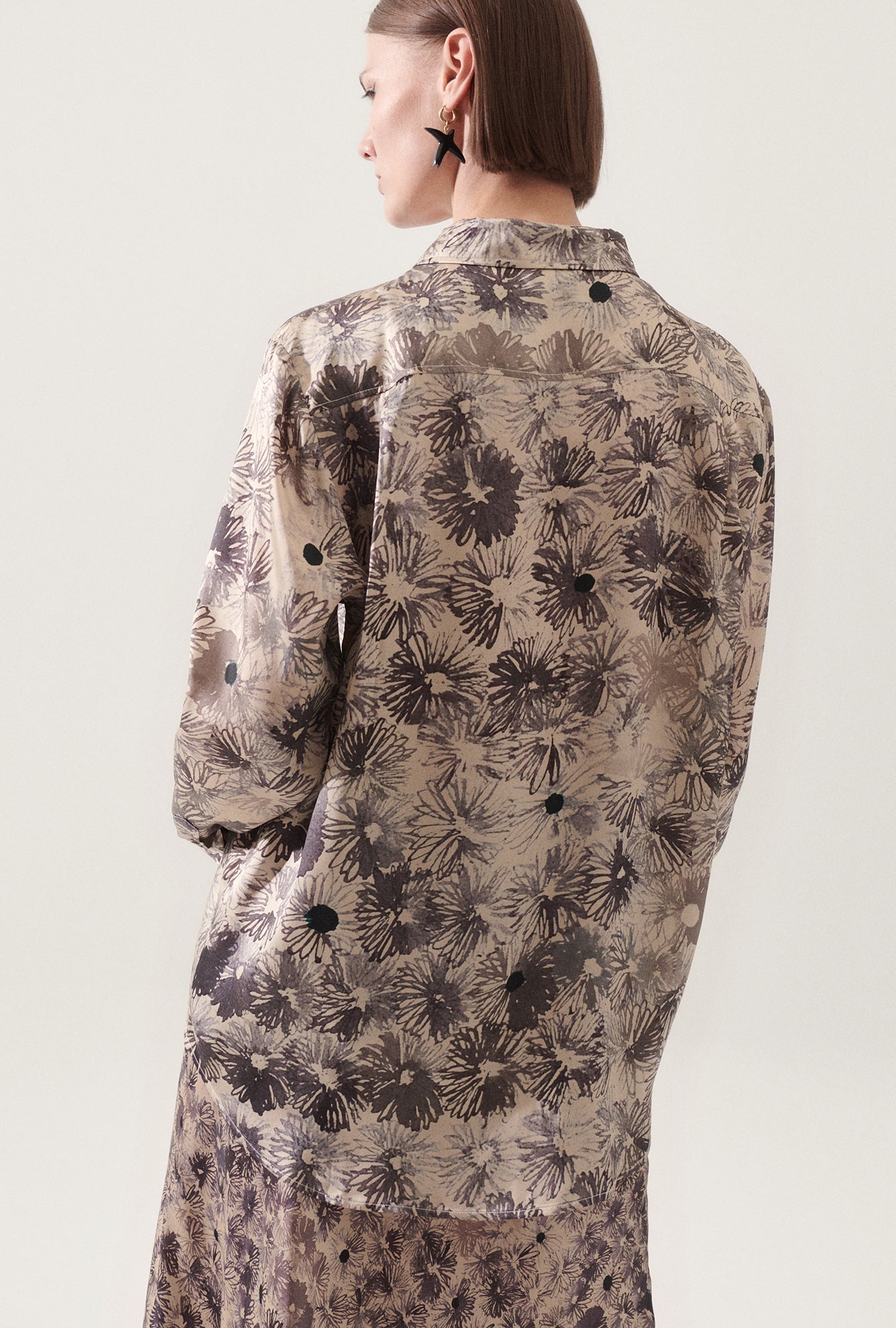 Silk Laundry Boyfriend Shirt (Aster Floral)