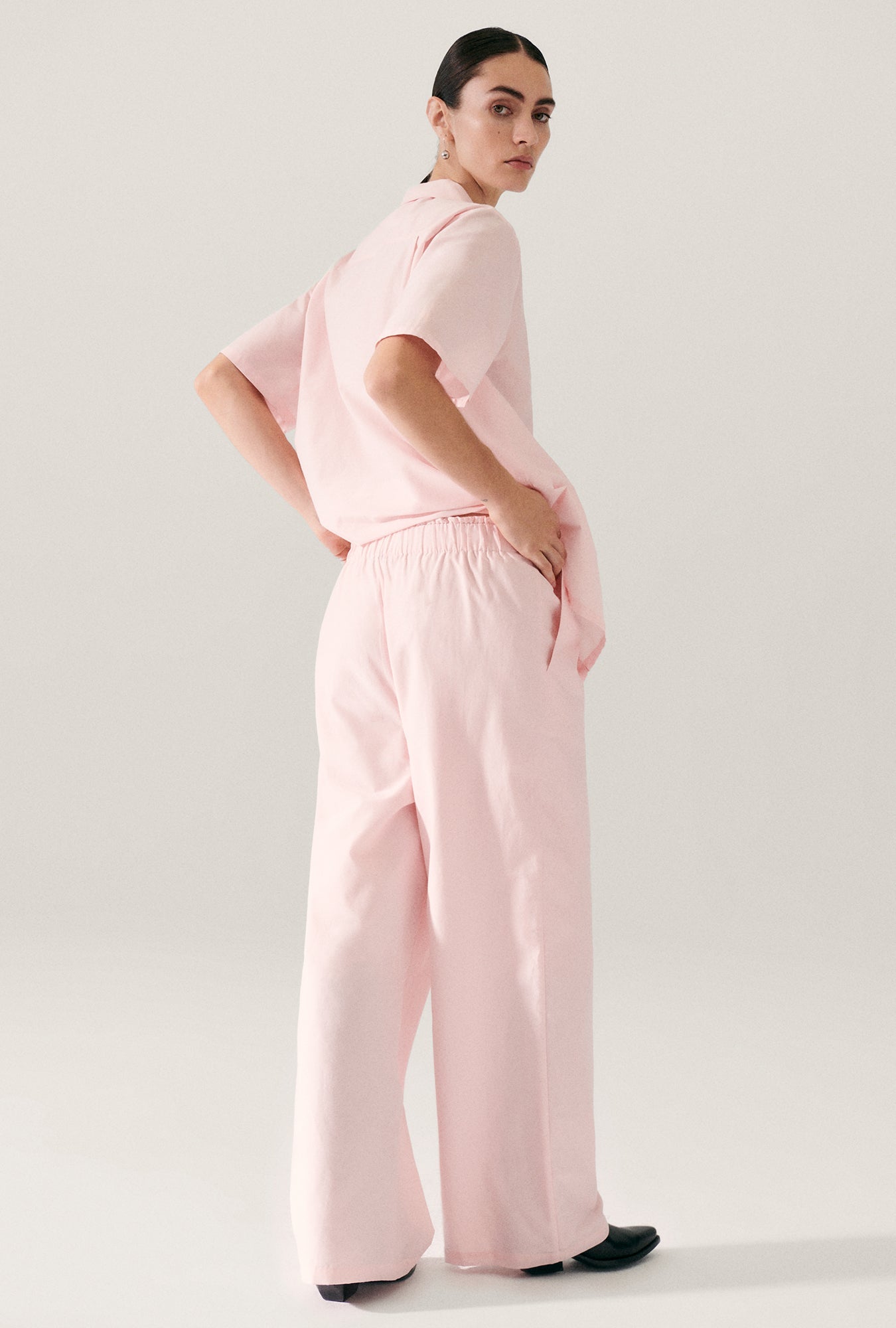 Laundry Cotton Silk Paper Bag Pants (Hydrogen)