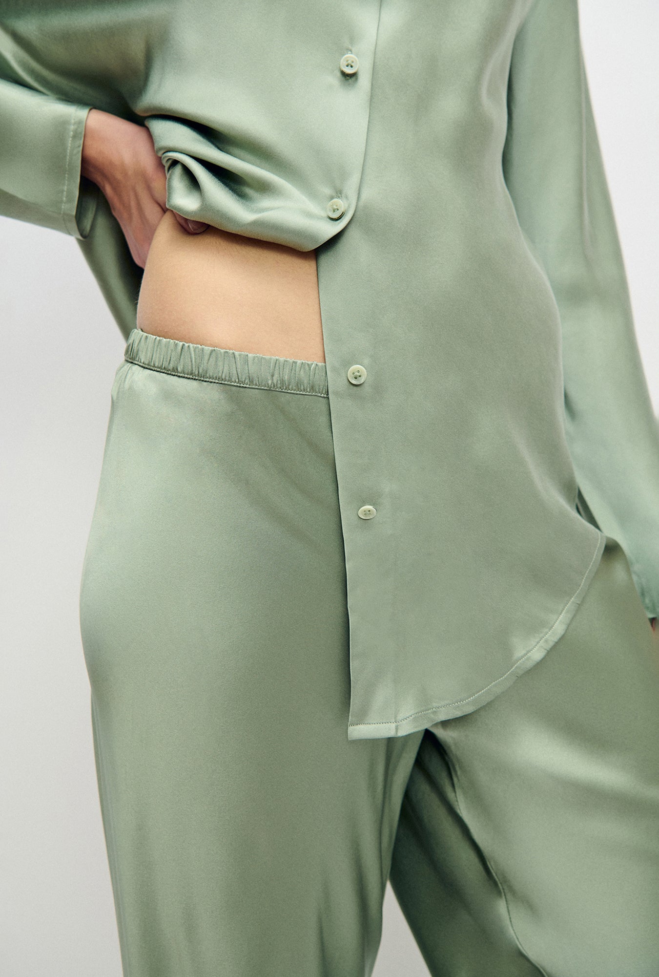 Silk Laundry Bias Cut Pants (Moonshine)