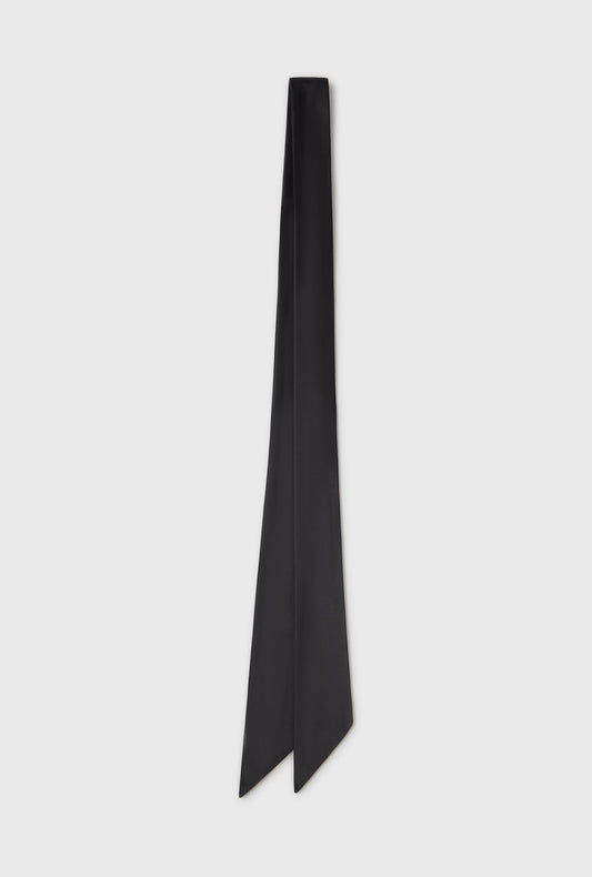 Silk Laundry Long Bow Tie (Black)